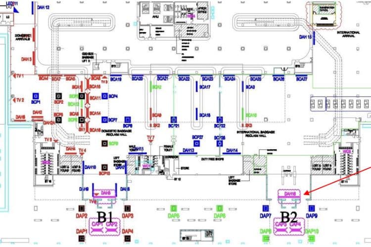 Map -  Horizontal Airport LED Screen Billboard at Phu Quoc International Airport, Phu Quoc, An Giang (Above the exit doors of the International Arrivals Terminal)