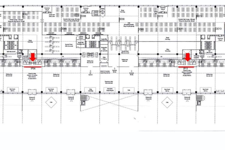 Map -  Horizontal Airport LED Screen Billboard at Phu Bai International Airport, Phu Bai Ward, Hue City (IP11, Public hall area of the Domestic and International Departures Terminals)