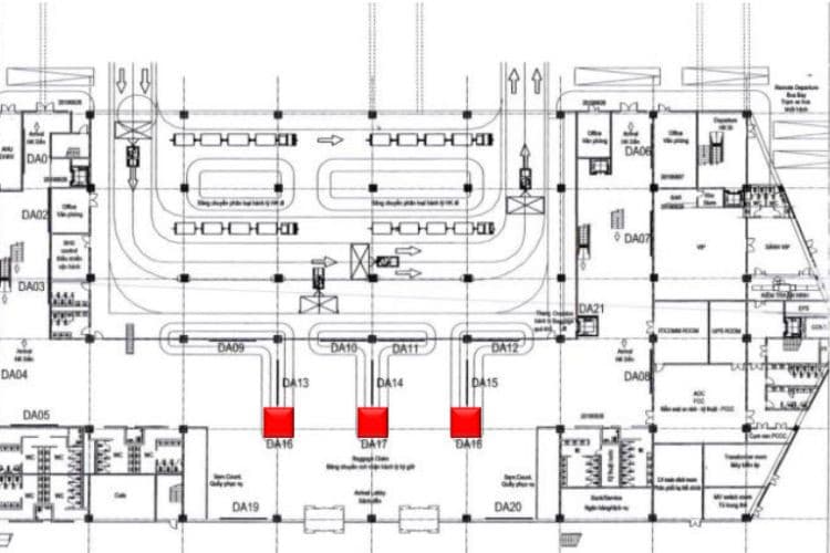 Map - Horizontal Airport LED Screen Billboard at Phu Bai International Airport, Phu Bai Ward, Hue City (DA16, at the beginning of Baggage Carousel No. 2, Domestic Arrivals Area)