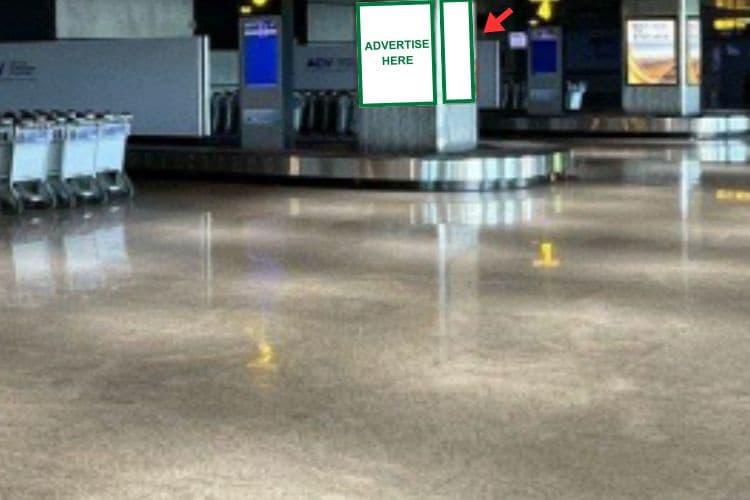 4 Sided Horizontal Airport LED Screen Billboard at Phu Bai International Airport, Phu Bai Ward, Hue City (DA17, at the beginning of Baggage Carousel No. 2, Domestic Arrivals Area)