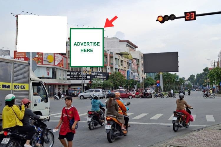 Vertical Wallscape Billboard at 109 QL1A, Long An Ward, Tay Ninh