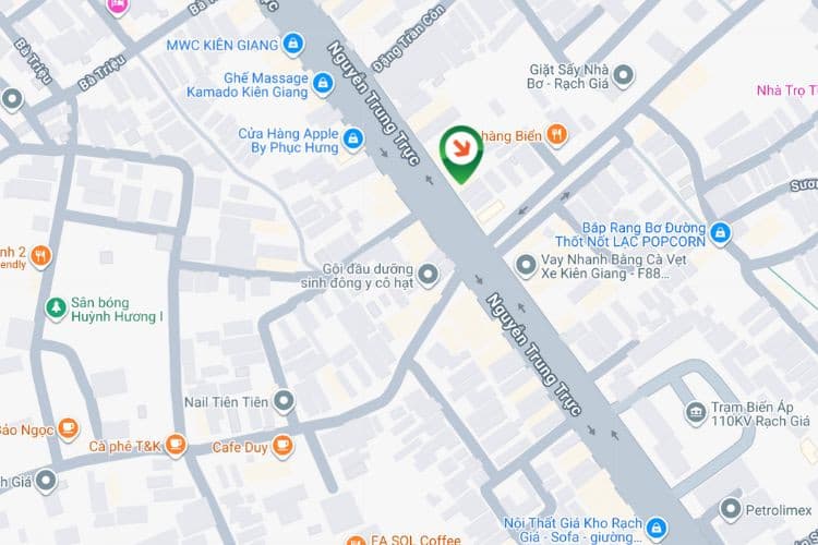Map - Horizontal Wallscape Billboard at 491 Nguyen Trung Truc, Rach Gia Ward, An Giang