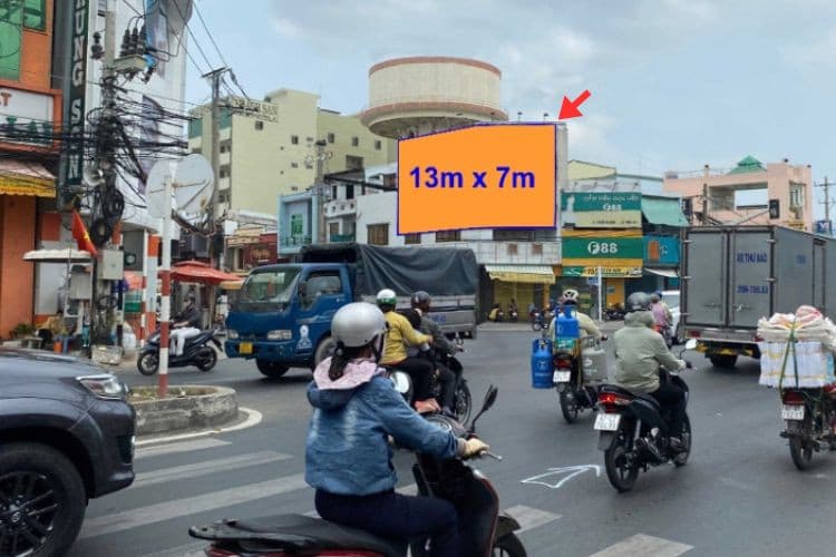 1 Panel Horizontal Wallscape Billboard at 1761 Tran Hung Dao, Long Xuyen Ward, An Giang