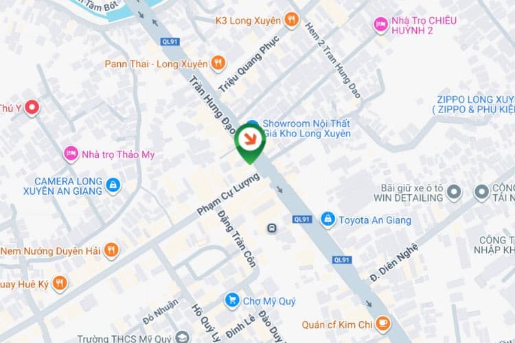 Map - Horizontal Wallscape Billboard at 1761 Tran Hung Dao, Long Xuyen Ward, An Giang