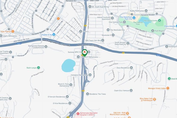 Map - Free Standing Billboard at LDP Highway KM1.8, Kuala Lumpur (before Penchala Toll Plaza)