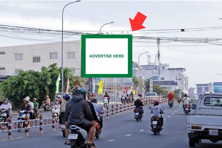 1 biển quảng cáo Wallscape ngang, 1 mặt, tại số 132A Hùng Vương, phường Ninh Kiều, thành phố Cần Thơ (Cầu Nhị Kiều).