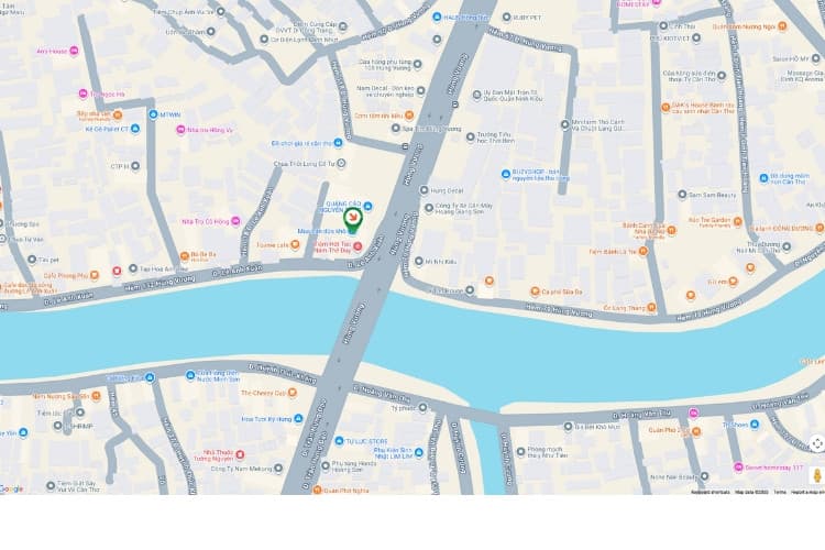 Map-  Horizontal Wallscape Billboard at 132A Hung Vuong, Ninh Kieu Ward, Can Tho City (Nhi Kieu Bridge)