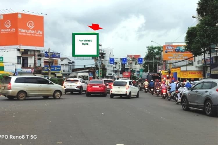 Day view- Horizontal Wallscape Billboard at 19 Nguyen Van Cu, Tan Lap Ward, Daklak