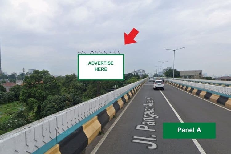 2 Sided Horizontal Static Billboard at Flyover Antasari, Jakarta Selatan, DKI Jakarta  (nearby Lippo Mall Kemang)