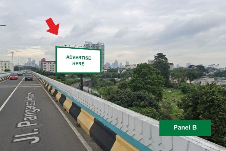 Horizontal Static Billboard di Flyover Antasari, Jakarta Selatan, DKI Jakarta  (nearby Lippo Mall Kemang) (Day View)