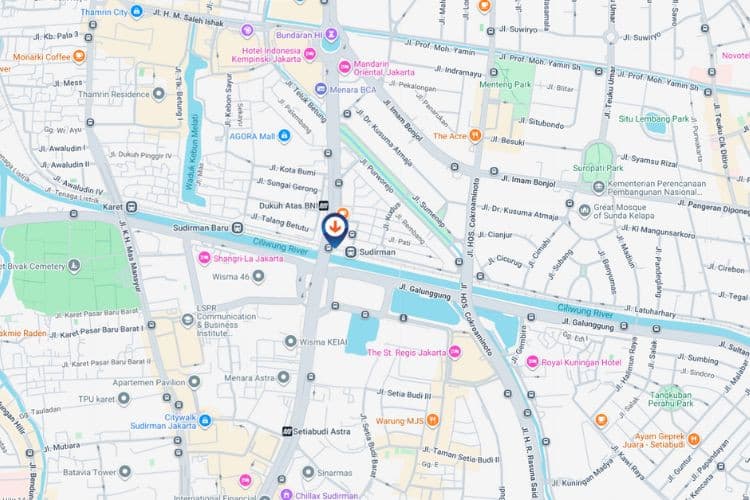 Map -  Videotron Billboard at Jl. Kendal No. 24, Menteng, Jakarta Pusat, DKI Jakarta  (nearby Family Mart)