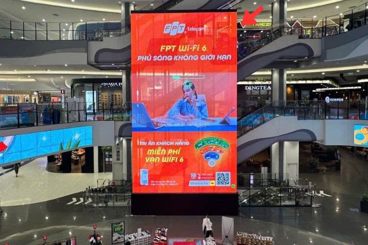 1 màn hình LED tại Aeon Mall Hà Đông, Phường Tây Mỗ, Hà Nội (Sảnh chính TTTM)