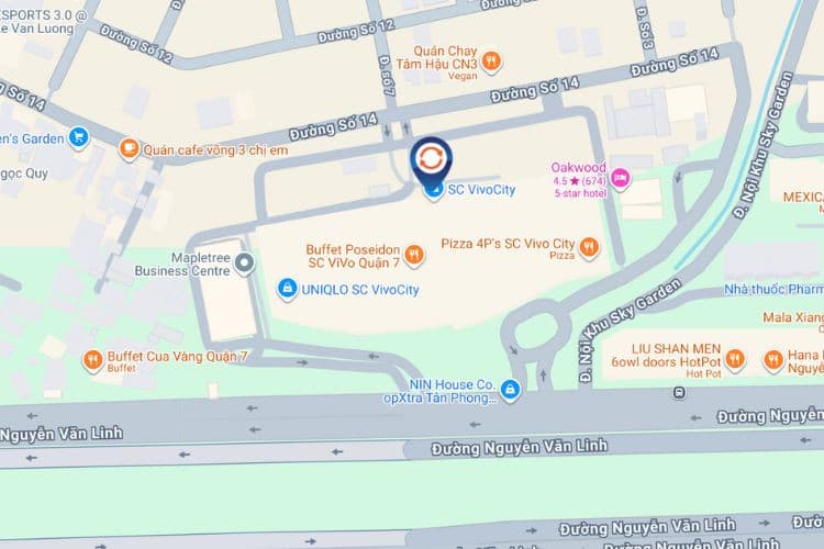 Map - Horizontal LED Screen Billboard at 1058 Nguyen Van Linh, Tan Hung Ward, Ho Chi Minh City (SC VivoCity)