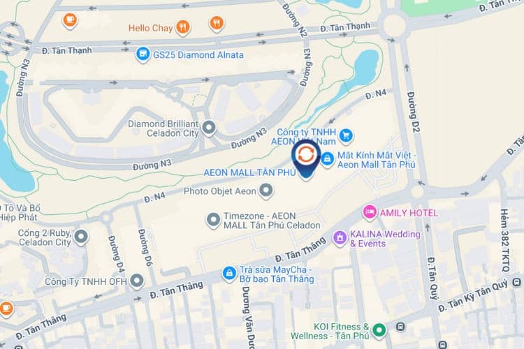 Map - Horizontal LED Screen Billboard at 30 Tan Thang, Tay Thanh, Ho Chi Minh City (AEON MALL Tan Phu)