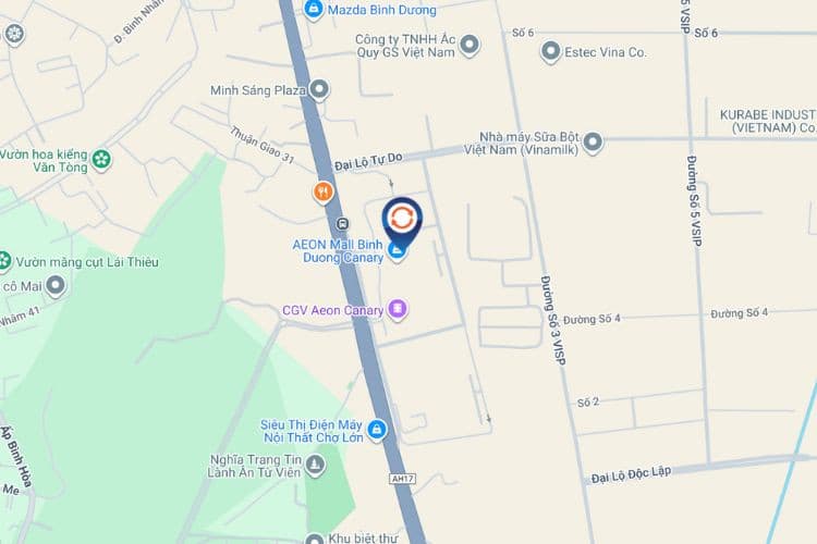 Map - Horizontal LCD Billboard at AEON Mall Binh Duong Canary, Thuan Giao Ward, Ho Chi Minh City