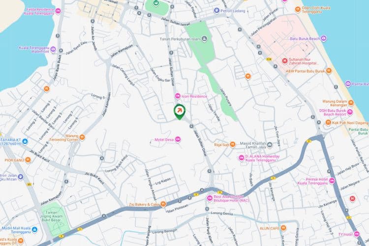 Map - Free Standing Billboard at Jalan Sultan Omar / Bulatan Sultan Omar, Terengganu