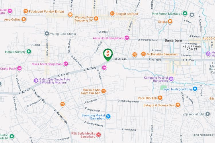 Map Horizontal Static Billboard di Jl. A. Yani KM 33, Banjarbaru, Kalimantan Selatan  (nearby SPBU Pertamina)