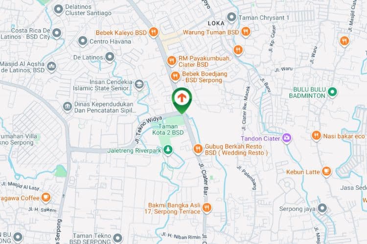 Map - Horizontal Static Billboard at Jl. Ciater Bar, Ciater, Serpong, Tangerang Selatan, Banten (nearby Taman Kota 2 BSD)