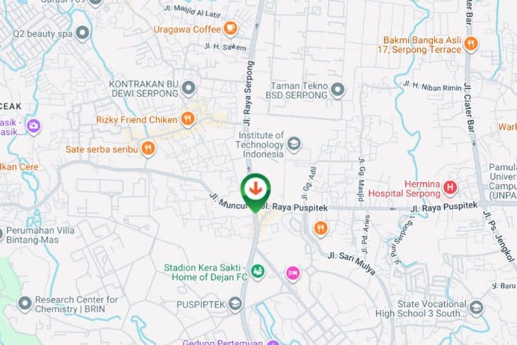 Map - Horizontal Static Billboard at Jl. Raya Puspitek, Tangerang Selatan, Banten (nearby Alfamidi Puspiptek Muncul)