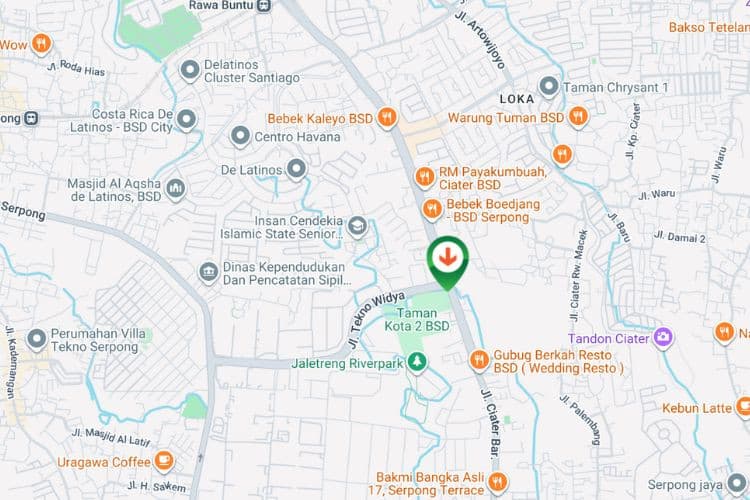 Map - Vertical Static Billboard at Jl. Ciater bar, Ciater, Serpong, Tangerang Selatan, Banten (nearby Taman Kota 2 BSD)