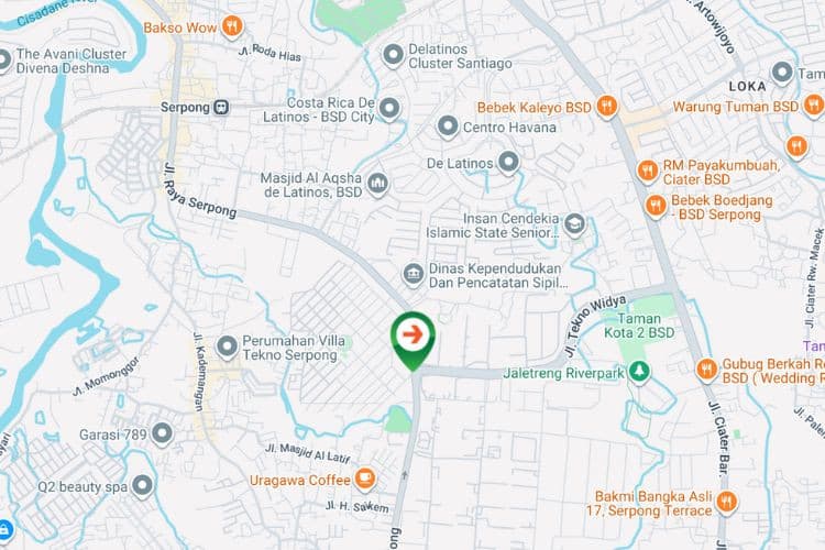 Map - Horizontal Static Billboard at Jl. Raya Serpong, Setu, Setu, Tangerang Selatan, Banten (Bundaran Batan Indah)