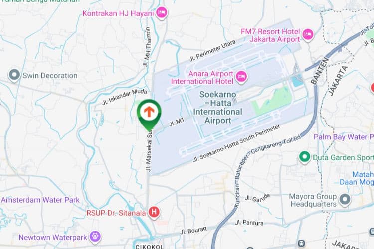 Map - Vertical Static Billboard at Jl. Marsekal Suryadarma, Selapajang Jaya, Neglasari, Tangerang, Banten (nearby Soekarno Hatta Airport)