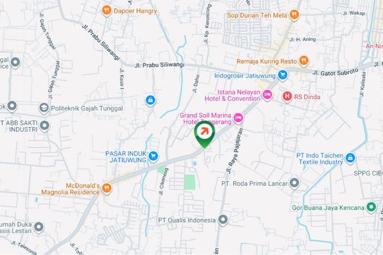 Map - Vertical Static Billboard at Jl. Gatot Subroto, Gandasari, Jatiuwung, Tangerang, Banten (nearby Denpom Jaya 1)