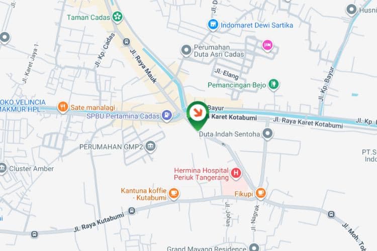 Map - Horizontal Static Billboard at Jl. Moh. Toha, Periuk, Periuk, Tangerang, Banten (nearby Bakso Ali Mukti)