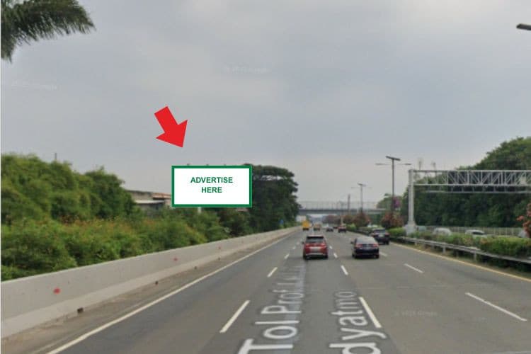 1 Panel Horizontal Static Billboard at Tol Sediyatmo KM 29+575 A, Jakarta Barat, DKI Jakarta