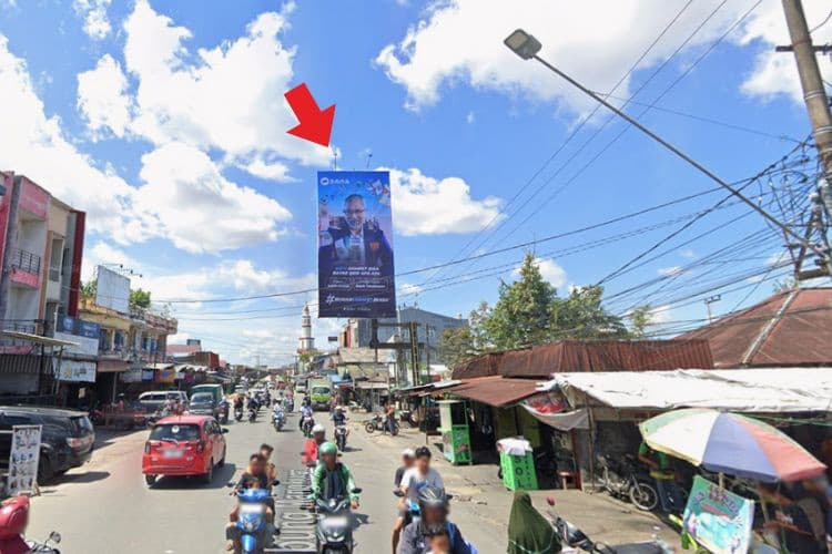 1 Sided Square Static Billboard at Jl. Lambung Mangkurat, Samarinda, Kalimantan Timur (nearby Pasar Rahmat)