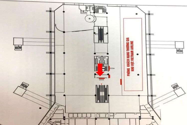 Map - Horizontal Airport LED Screen Billboard at Noi Bai International Airport, Noi Bai Ward, Ha Noi City (Level 3, Zone D, below the signboard leading to the airline business lounges, Domestic Departures Terminal)