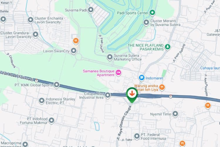 Map - Vertical Static Billboard at JI. Raya Otonom Cikupa, Pasir Gadung, Cikupa, Kabupaten Tangerang, Banten (nearby Pos Polantas)