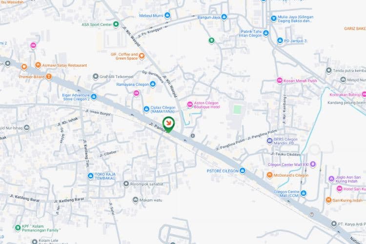 Map - Vertical Static Billboard at Jl. Ahmad Yani, Cilegon, Banten (in front of Ramayana Cilegon)
