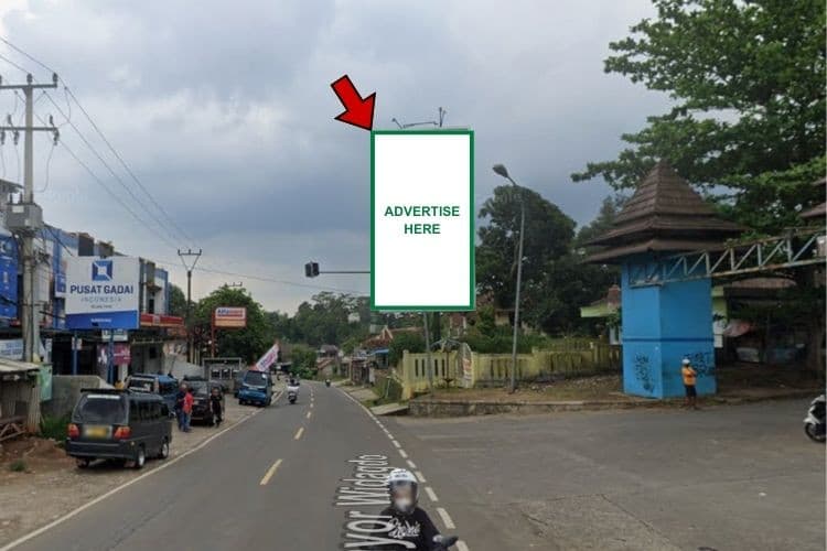 1 Panel Vertical Static Billboard at Jl. Mayor Widagdo, Pandeglang, Banten (in front of Terminal Kadubanen)