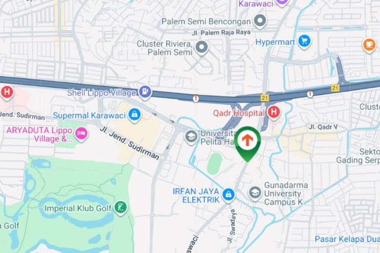 Map - Vertical Static Billboard at Jl. Raya Legok , Klp. Dua, Kelapa Dua, Kabupaten Tangerang, Banten (nearby SPBU Vivo, Side A)