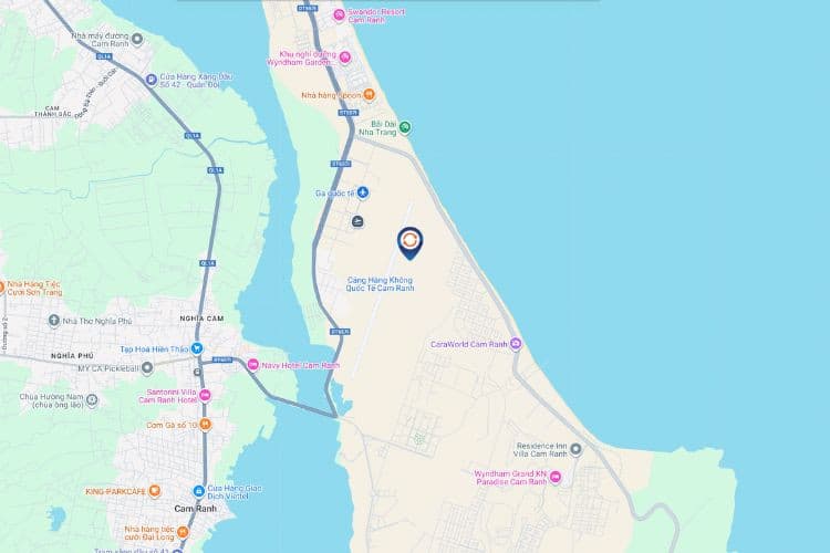 Map - Vertical Airport LED Screen Billboard at Cam Ranh International Airport, Bac Cam Ranh Ward, Khanh Hoa