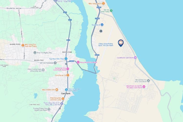 Map - Vertical Airport LED Screen Billboard at Cam Ranh International Airport, Bac Cam Ranh Ward, Khanh Hoa