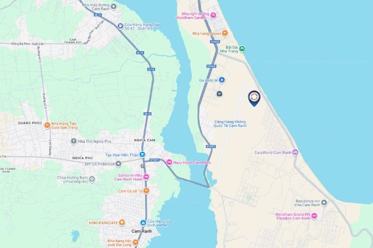 Map - Vertical Airport LED Screen Billboard at Cam Ranh International Airport, Bac Cam Ranh Ward, Khanh Hoa