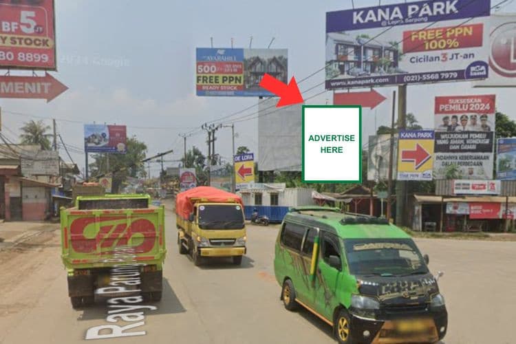 1 Panel Vertical Static Billboard at Jl. Raya Parung Panjang, Malang Nengah, Pagedangan, Kabupaten Tangerang, Banten (nearby Sop Iga Kang Jana)