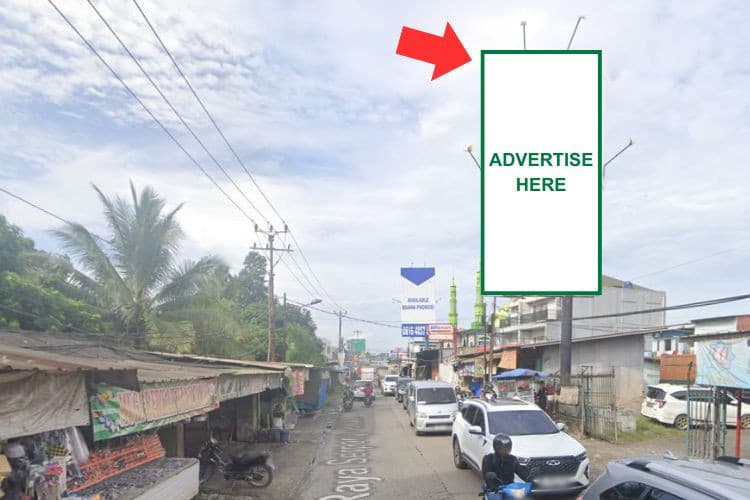 1 Panel Vertical Static Billboard at Jl. Raya Cisauk Kp. Cisauk Desa Sampora, Cisauk, Kabupaten Tangerang, Banten (nearby Alfamart)