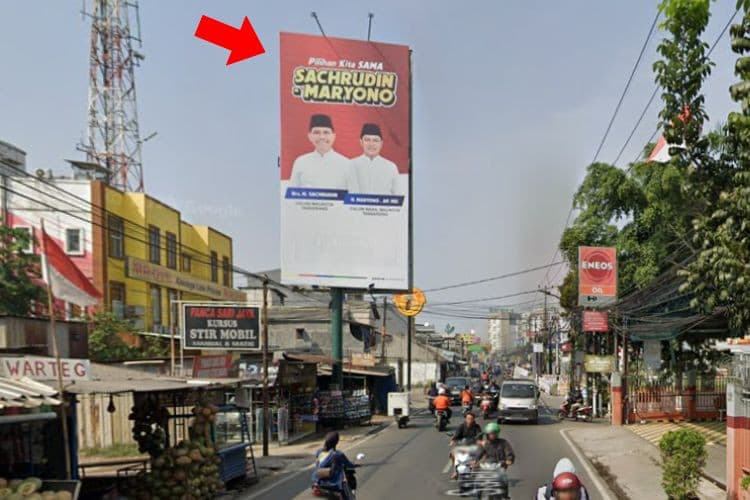 1 Sided Vertical Static Billboard at Jl. Raden Saleh, Karang Tengah, Karang Tengah, Tangerang, Banten (nearby MR. DIY, side B)