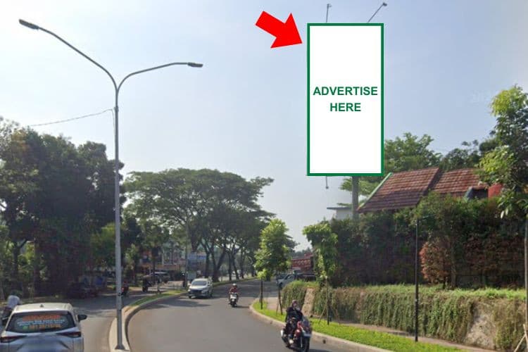 1 Sided Vertical Static Billboard at Jl. Graha Raya Bintaro, Pd. Kacang Bar., Pondok Aren, Tangerang Selatan, Banten (nearby Apotek Berkat, side B)