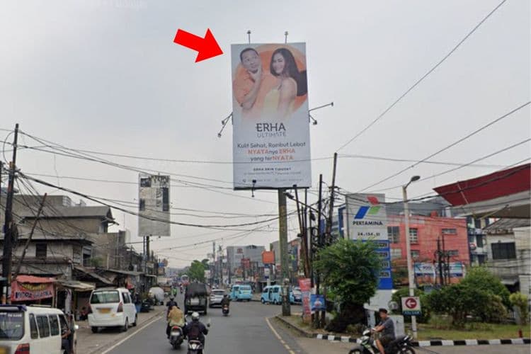 1 Sided Vertical Static Billboard at Jl. Otista Raya, Ciputat, Tangerang Selatan, Banten (in front of SPBU)