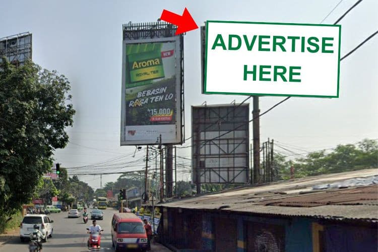 1 Sided Horizontal Static Billboard at Jl. Raya Puspitek, Tangerang Selatan, Banten (nearby Alfamidi Puspiptek Muncul)