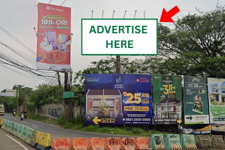 1 Panel Horizontal Static Billboard at Jl. Ciater Bar, Ciater, Serpong, Tangerang Selatan, Banten (nearby Taman Kota 2 BSD)