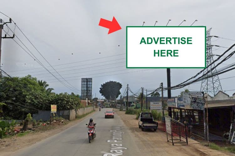 1 Sided Horizontal Static Billboard at Jl. Raya Parung Panjang, Malang Nengah, Pagedangan, Kabupaten Tangerang, Banten (nearby Kantor Desa Malang Nengah)