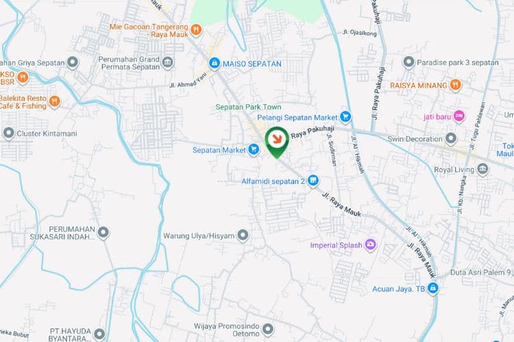 Map - Vertical Static Billboard at Jl. Raya Mauk, Sepatan, Sepatan, Kabupaten Tangerang, Banten (nearby Alfamart, side B)