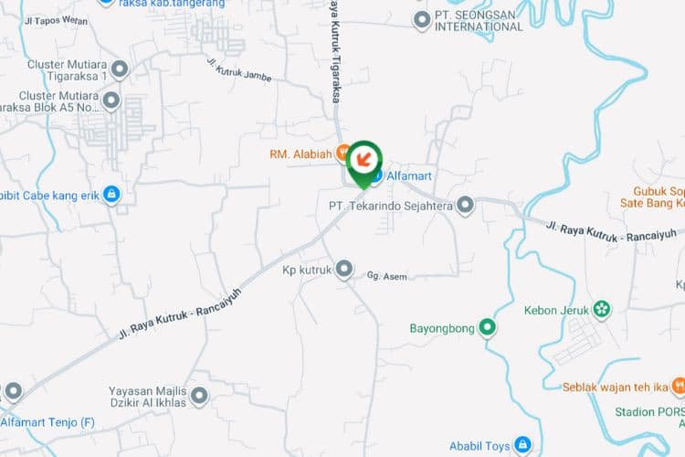 Map - Vertical Static Billboard at Jl. Raya Kutruk, Kutruk, Jambe, Kabupaten Tangerang, Banten (Bunderan Tigaraksa Malangnengah, side B)