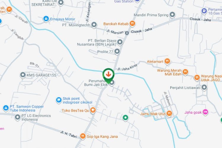 Map - Horizontal Static Billboard at Jl. Raya Parung Panjang, Malang Nengah, Malang Nengah, Kabupaten Tangerang, Banten (in front of Alfamart)