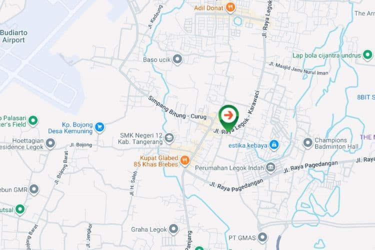 Map - Vertical Static Billboard at Jl. Raya Tugu Legok, Babakan, Legok, Kabupaten Tangerang, Banten (nearbu SPBU Pertamina, side A)